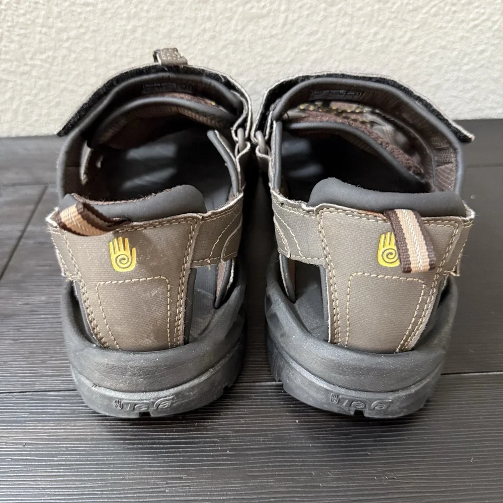 Teva Shoes Mens Size 12 1001116 Closed Toe Sandals‎ ShocPad Brown Outdoor Hiking